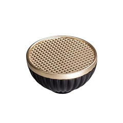 Ручка-кнопка LS249L-knob, брашированное золото/ матовый черный