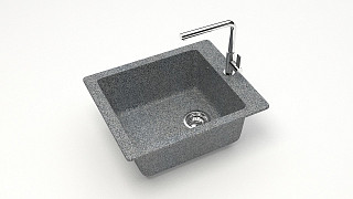 Мойка 08/Q8 (500х425х195+сифон) тем.серый