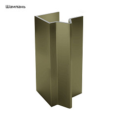 ЭКО-Лайт Мат.шампань Вертикаль V-образная 16мм 4,8м