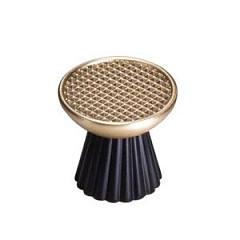 Ручка-кнопка LS249S-knob, брашированное золото/ матовый черный