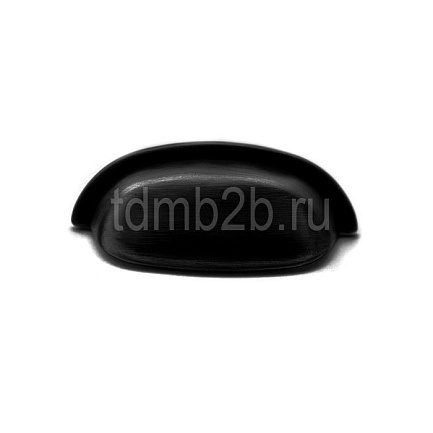 F1912 ручка-ракушка 64 мм,матовый черный