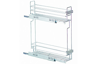 Корзина вык.+доводчик 150мм 2-яр. бок.креп. хром левая,направл. Hettich Quadro V6/30 Silent System