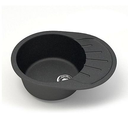  Мойка 10/Q4(575х440х215+ сифон)  черный  м.овал