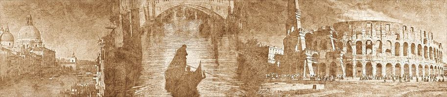 Панель высокогл. STEKLU-NET 6х2800х600 Старый Рим/1