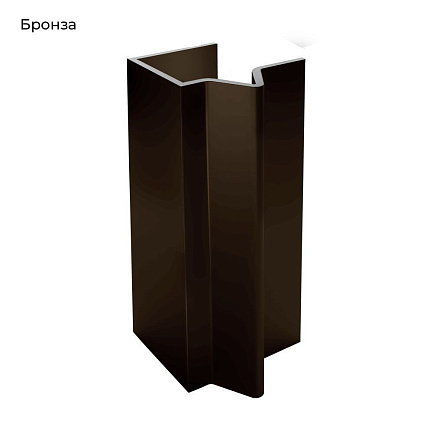 ЭКО-Лайт Мат.бронза Вертикаль V-образная 16мм 4,8м