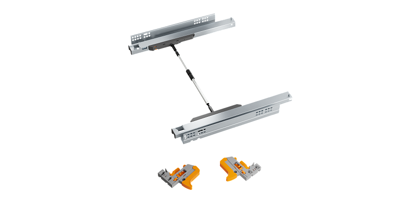 Направляющие HARDI Evenness нижнего крепления  350мм Push-to-Open 3D