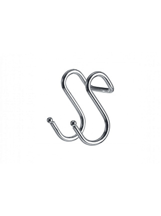 Крючок рейлинга S-обр.двойной хром 