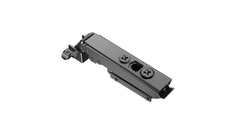 01 Петля накладная 3D HARDI Evenness с доводчиком для алюм.профиля ,СКРЫТАЯ отв.планка черный никель