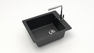 Мойка 08/Q4(500х425х195+сифон) черный