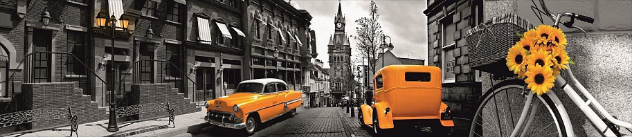 Панель высокогл. STEKLU-NET 6х2800х600 Желтое авто