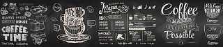 Панель высокогл. STEKLU-NET 6х2800х600 Доска Coffee