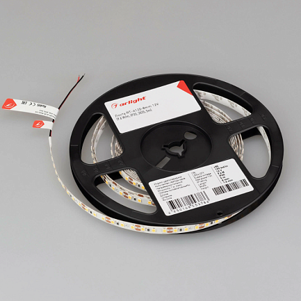 Светодиодная лента RT-A120-8mm 12V Day4000 (9.6 W/m, IP20,2835, 5m) (Arlight, Открытый)