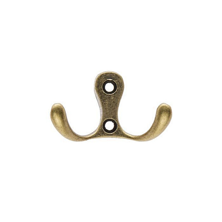 Крючок 2-рожковый №10 античная бронза