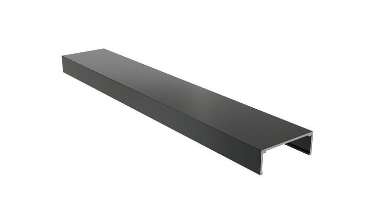 ПРЕМИУМ Мат.черный Обналичка вертикального профиля подвесной двери 6м