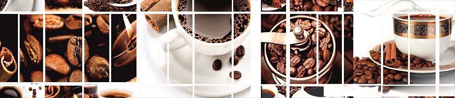 Панель высокогл. STEKLU-NET 6х2800х600 Кофейная плитка