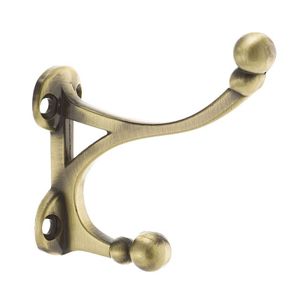 Крючок 2-рожковый KR0101(малый) бронза   #Распродажа#